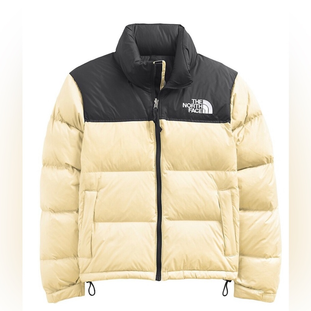 The North Face Yellow and Black Puffer Jacket